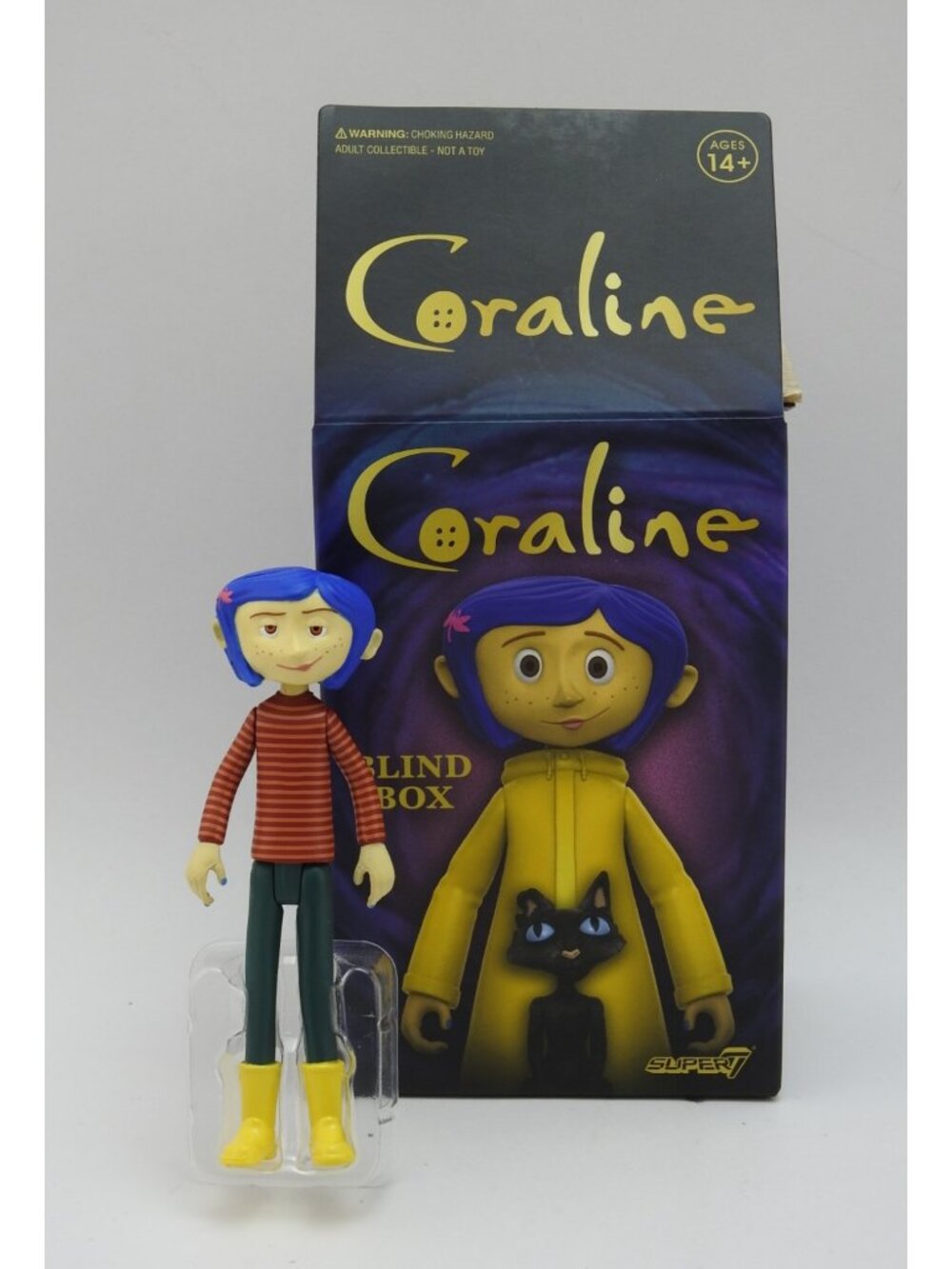 Super7 Reaction Laika Coraline in Striped Sweater 3.75" Blind Box Action Figure